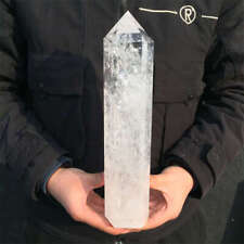 4.96lb Natural Clear Quartz Obelisk Crystal Energy Point Wand Tower Healing Gem  picture
