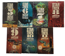 LOT OF 7- STAR TREK 5 6 7 8 9 10 11 Sci-fi Paperback Book Adapted by James Blish picture