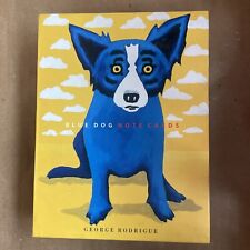 George Rodrigue 7 Blue Dog Note Cards W/Collectors Box Vintage picture