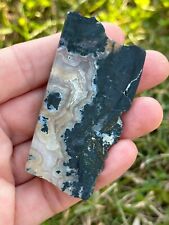 Amazing Slab Banded Moss Agate, High Quality Slab, 100% Natural, Hand Polished picture