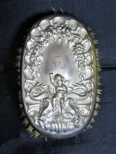 Antique Clothing Brush 1900s Cherub Silver Plated picture