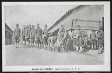 Washing Dishes, Camp Syracuse, U.S. Army, Circa World War I Postcard, Unused picture