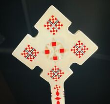 Christian Blessing Cross. Ethiopian Orthodox Christian Priest Wood Inlay picture