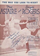 Ginger Rogers Dedicated  CERTIFIED Signed autographed sheet music  + COA picture