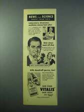 1953 Vitalis Hair Tonic Ad - Science picture