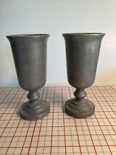 Pewter Footed Set of 2 Goblets 7.5