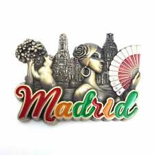 Madrid Spain Metal Fridge Magnet Travel Souvenir Flamenco Dancer Puerto Del Sol picture
