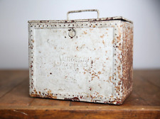 Vintage Antique Electric Iron metal storage box steampunk industrial handle picture