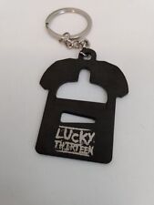 black lucky thirteen t shirt bottle opener keychain keyring picture
