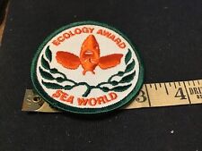 1980s Girl Scout Ecology Award Sea World Collectible Embroidered Patch New  picture