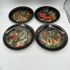 Bradex PALEKH Russian Legends set Of 4 Plates All In Good Condition Vintage picture