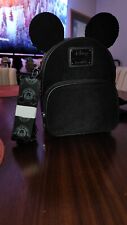 Disney 100 Coudouroy Black Minnie Loungefly Backpack NWOT picture