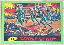 2012 TOPPS HERITAGE MARS ATTACKS GREEN #11 Destroy The City picture