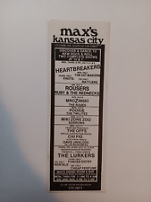 Max's Kansas City circular ad from the 70s original item picture