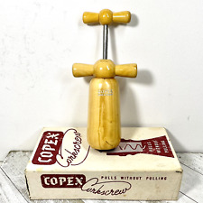 Vintage Copex Wooden Corkscrew Made in France with Original Box picture