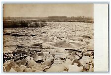1908 Ice In Green River Amboy Illinois IL Chase RPPC Photo Antique Postcard picture