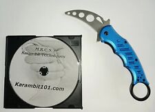 Training Aluminum Knife Karambit Fox Style Knives instruction Blue Silat DVD picture