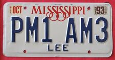 Mississippi VANITY License Plate PM1 AM3 picture