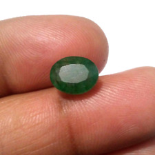 Unique Zambian Emerald Oval Shape 3.40 Crt Pretty Green Faceted Loose Gemstone picture