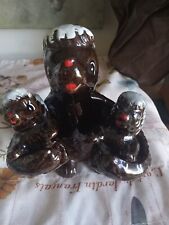 Vintage Mid Century Ceramic Skunk With Babies Salt Pepper Shakers Pepe Le Pew picture