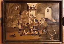 BUCHSCHMID & GRETAUX WOOD INLAY TAVERN TRAY USED VERY GOOD AS IS. VINTAGE GERMAN picture