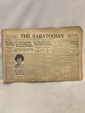 January 26, 1933 The Saratogian Newspaper *RARE* picture