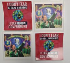 GLOBAL WARMING HOAX Church of Climatology STICKERS 4 PACK lot  picture