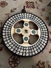 Antique HAND PAINTED Early 1900s DOMINO GAMBLING WHEEL GREAT COLORS RARE picture