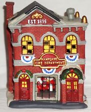 Holiday Time FIRE DEPARTMENT Vintage Victorian 2018 Light Up Christmas Village picture