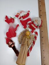 Vintage Flocked Christmas ornaments lot picture