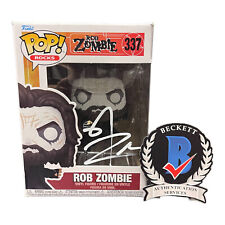 Rob Zombie Signed Autograph White Zombie Funko Pop 337 Beckett BAS picture
