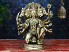 Panchmukhi Hanuman Statue Brass Small Lord Bajrangbali Figurine Sculpture Decor picture