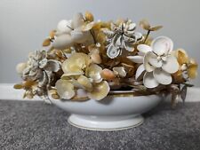 🔥Vintage H&C Limoges Havilland ceramic bowl w/ Sea Shells Flower Arrangement picture