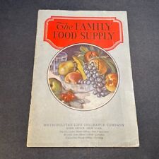 Vintage 1928 The Family Food Supply Booklet from Metropolitan Life Insurance Co picture