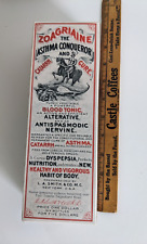 ZOAGRAINE Asthma Conqueror Catarrh Cure Cardboard Box Empty Quack Medicine picture