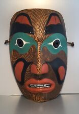 CONTEMPORARY CANADIAN NATIVE INDIAN CARVED PAINTED MASK NWT picture