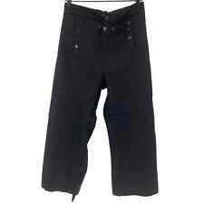 VTG 40's US Navy Sailor Uniform Pants 13 Button Cracker Jack Tie Back Wool 33 L picture