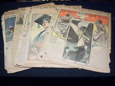 1908 THE BOSTON HERALD SUNDAY MAGAZINE SECTIONS LOT OF 21 - NICE PHOTOS - UP 92 picture