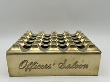Vintage Beck and Jung Sweden Officers Saloon Solid Brass 16 Hole Ashtray picture
