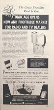 Precision Radiation Instruments Geiger Counters Atomic Age Vintage Print Ad 1955 picture