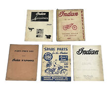 5 Vintage Indian Motorcycles Catalog Lot 1949 1955 1956 1957 1958 1959 1961 picture
