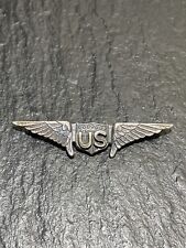Gorgeous Original WWI WW1 US Army Air Service Sterling Pilots Wing Pin Back Type picture