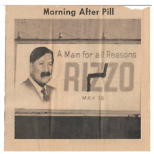 Vintage Ephemera Newspaper Clipping Morning After Pill Elections May 19th 1971  picture