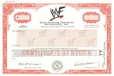 World Wrestling Federation Entertainment, Inc. - Specimen Stock Certificate - Sp picture