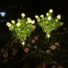 Imitation Gardenia Bouquet Outdoor Solar Light Patio Lawn Garden Yard Decor  picture