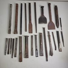 VINTAGE LARGE & SMALL CHISEL PUNCH LOT 5