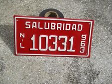 Mexico 1963 Nuevo Leon Salubridad license plate  # 10331 picture