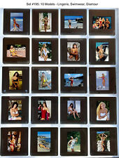 Set #195  - 20 35mm slides - 10 Models - Lingerie and Glamour. Great mix. 1990's picture