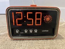 Vintage Lumitime LT-11 Digital Alarm Clock Made in Japan Tamura Orange picture