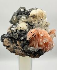 Yellow cerusite with barite and galena Crystal From Morocco, 39g Rare Minerals picture